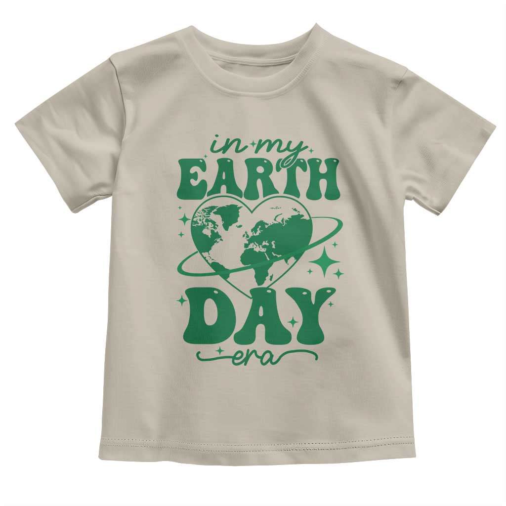 In My Earth Day Era Toddler T Shirt Cute Groovy Planet Heart