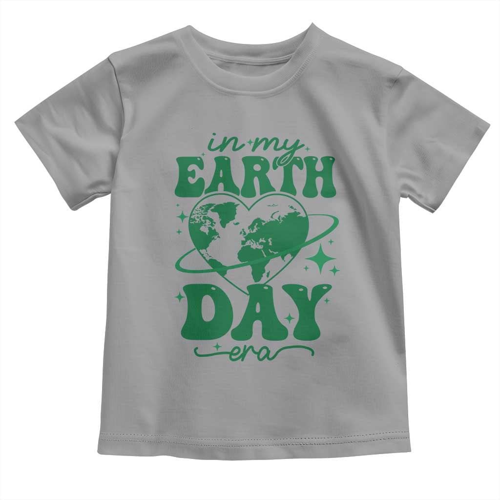 In My Earth Day Era Toddler T Shirt Cute Groovy Planet Heart