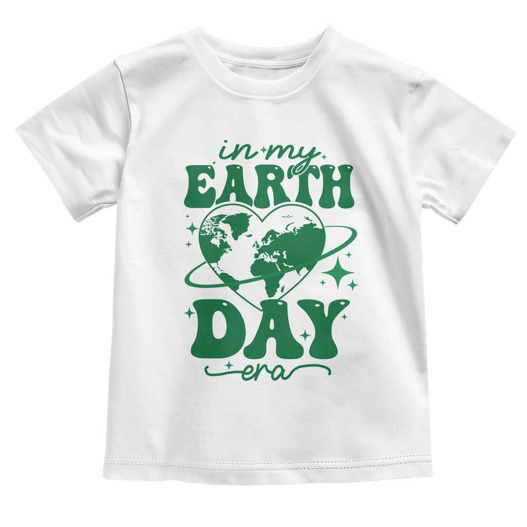 In My Earth Day Era Toddler T Shirt Cute Groovy Planet Heart