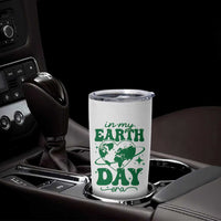 In My Earth Day Era Tumbler Cup Cute Groovy Planet Heart