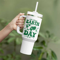 In My Earth Day Era Tumbler With Handle Cute Groovy Planet Heart