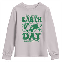 In My Earth Day Era Youth Sweatshirt Cute Groovy Planet Heart