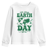 In My Earth Day Era Youth Sweatshirt Cute Groovy Planet Heart
