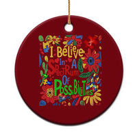 Autism Acceptance Ceramic Ornament I Believe In A Spectrum Of Possibilities Retro Boho - Wonder Print Shop