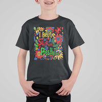 Autism Acceptance T Shirt For Kid I Believe In A Spectrum Of Possibilities Retro Boho