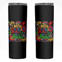 Autism Acceptance Skinny Tumbler I Believe In A Spectrum Of Possibilities Retro Boho