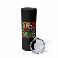 Autism Acceptance Skinny Tumbler I Believe In A Spectrum Of Possibilities Retro Boho