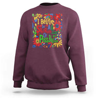 Autism Acceptance Sweatshirt I Believe In A Spectrum Of Possibilities Retro Boho