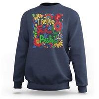 Autism Acceptance Sweatshirt I Believe In A Spectrum Of Possibilities Retro Boho