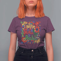 Autism Acceptance T Shirt For Women I Believe In A Spectrum Of Possibilities Retro Boho