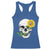 Autism Skull Sunflower Racerback Tank Top Support Autistic Puzzle Pieces Heart