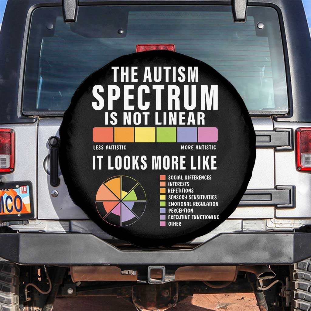 Autism Acceptance Spare Tire Cover The Autism Spectrum Is Not Linear