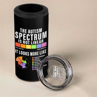 Autism Acceptance 4 in 1 Can Cooler Tumbler The Autism Spectrum Is Not Linear