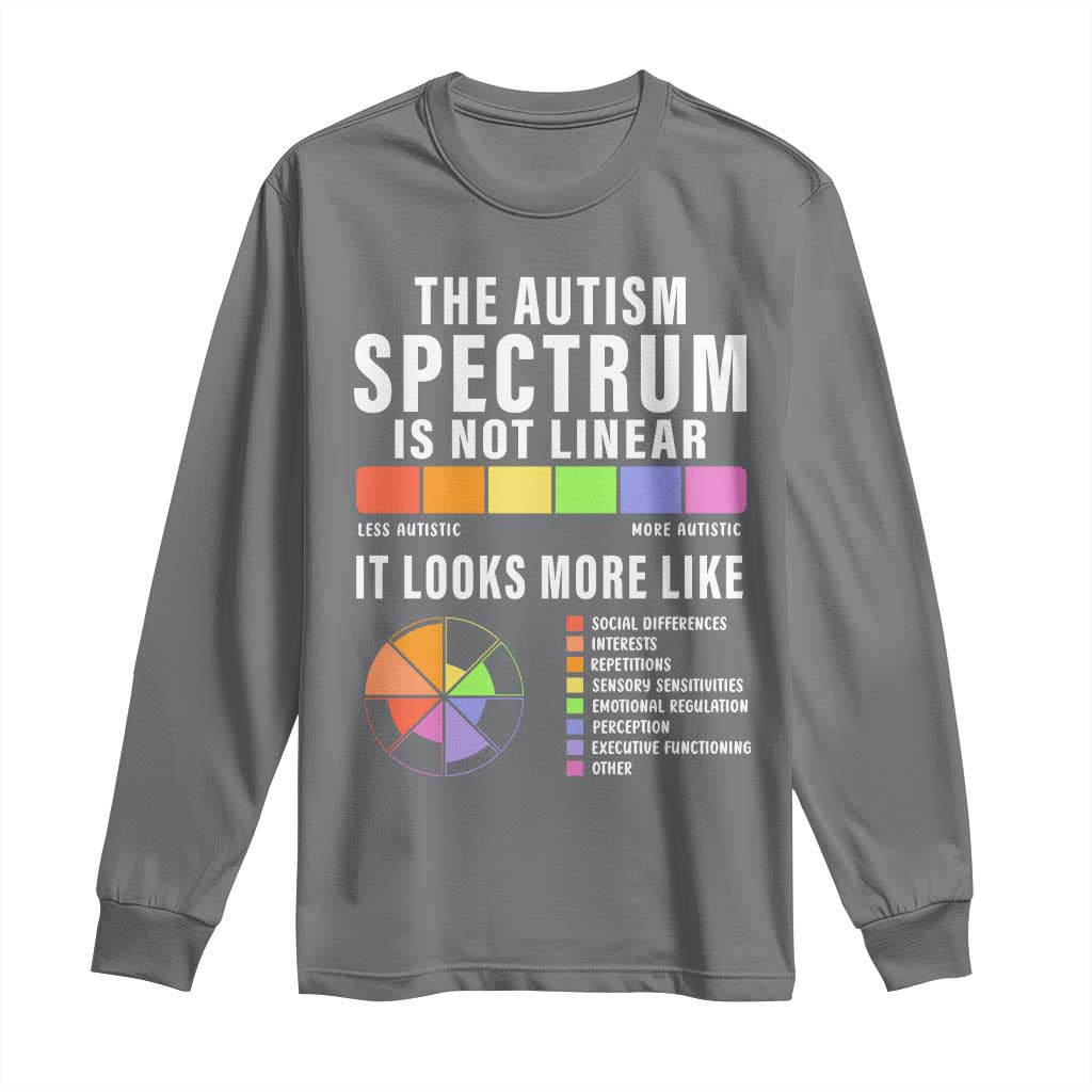 Autism Acceptance Long Sleeve Shirt The Autism Spectrum Is Not Linear