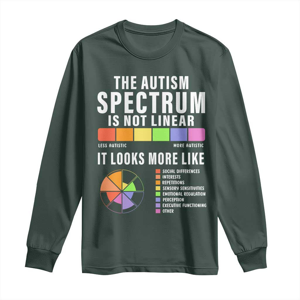 Autism Acceptance Long Sleeve Shirt The Autism Spectrum Is Not Linear