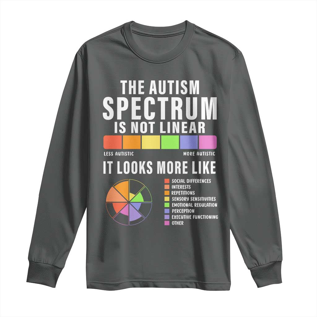 Autism Acceptance Long Sleeve Shirt The Autism Spectrum Is Not Linear