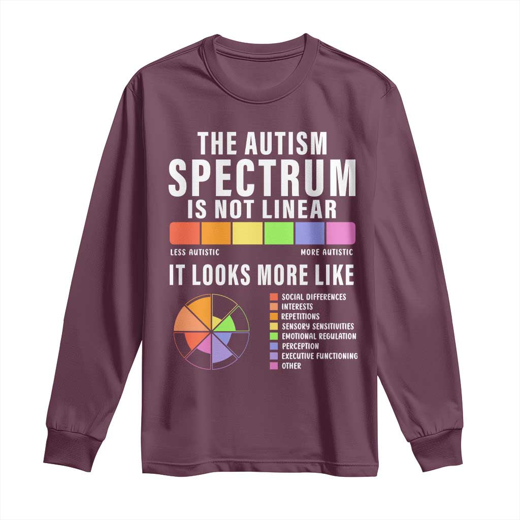 Autism Acceptance Long Sleeve Shirt The Autism Spectrum Is Not Linear