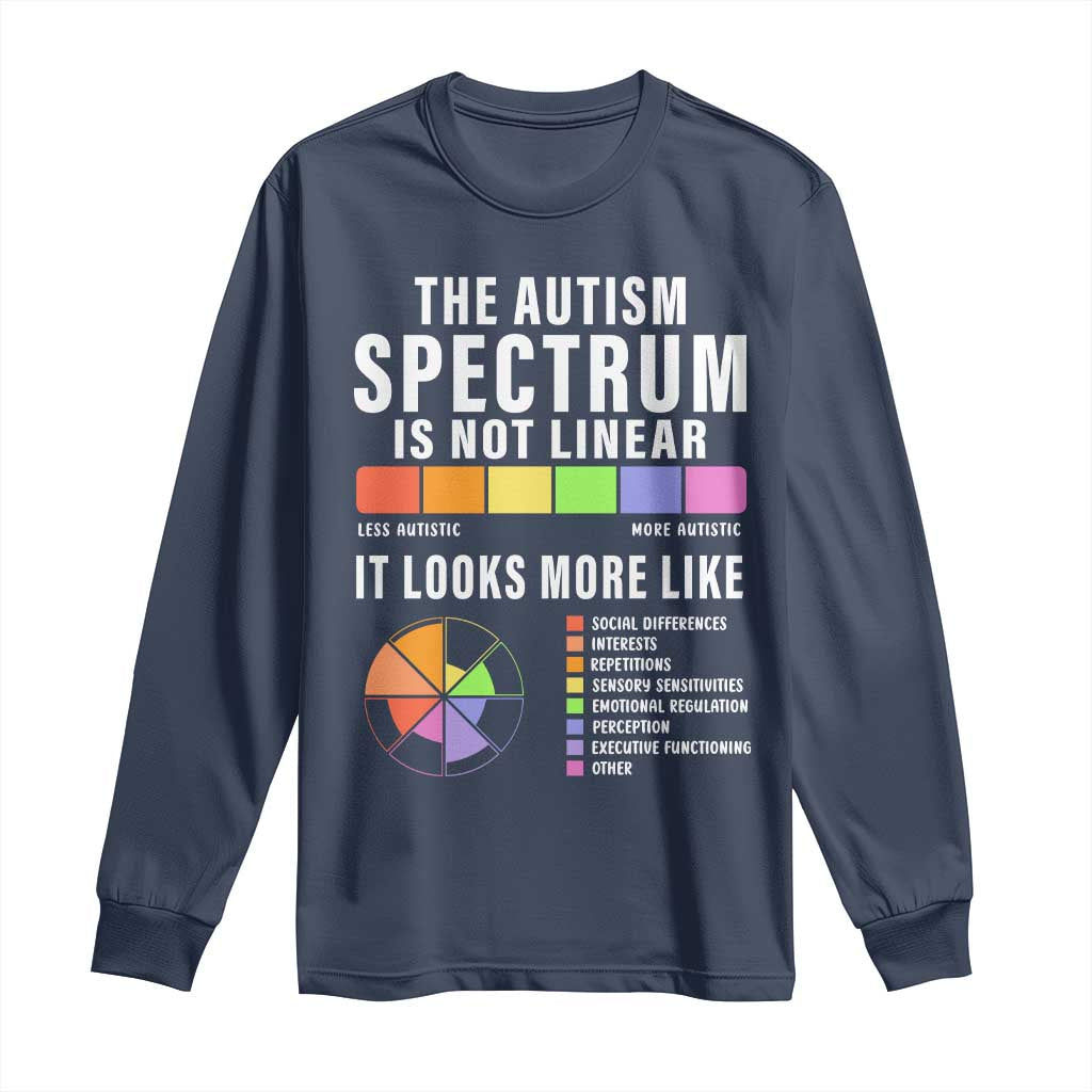 Autism Acceptance Long Sleeve Shirt The Autism Spectrum Is Not Linear