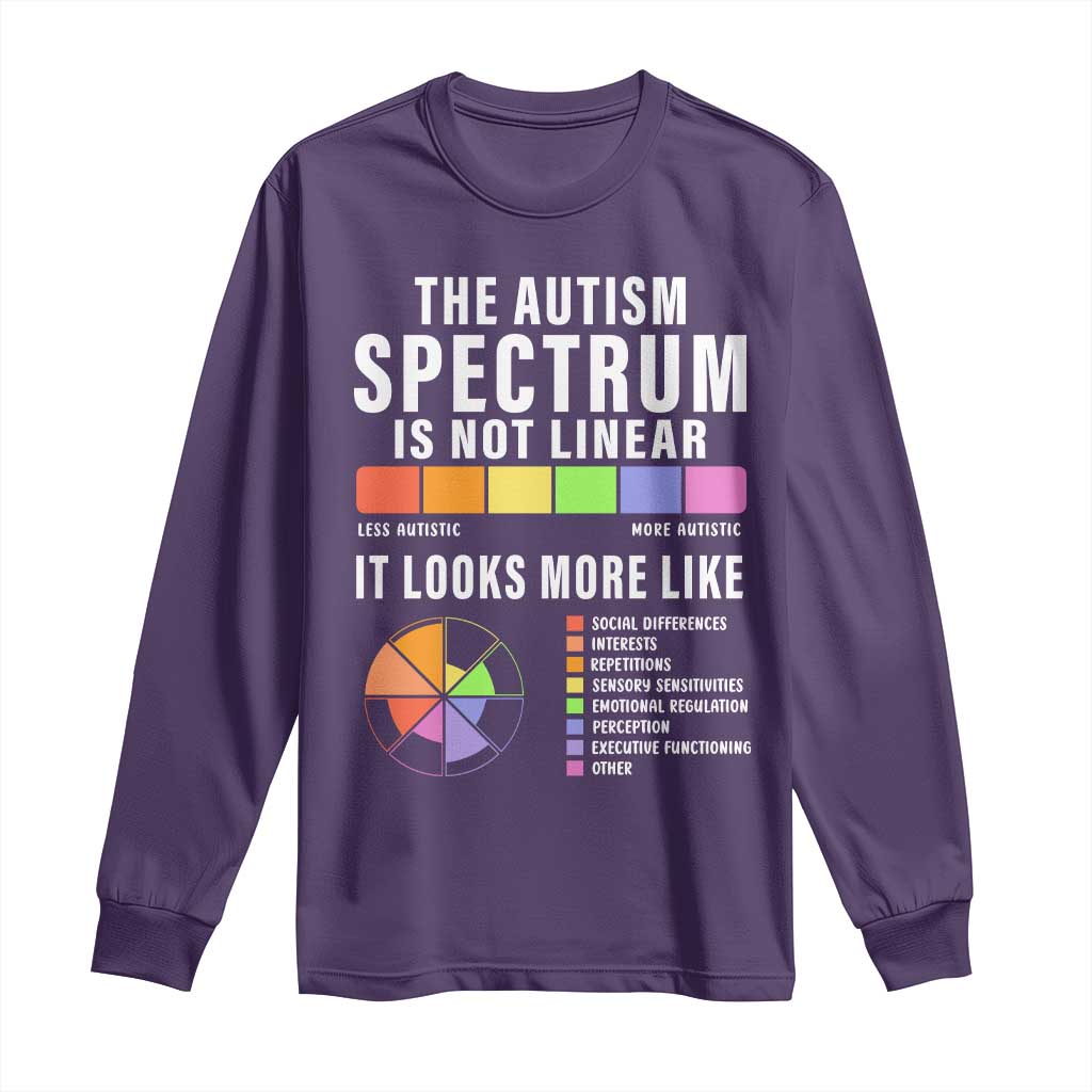 Autism Acceptance Long Sleeve Shirt The Autism Spectrum Is Not Linear