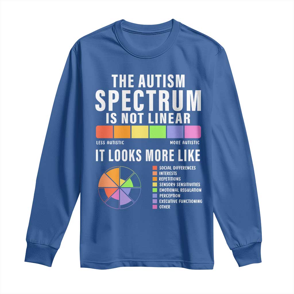 Autism Acceptance Long Sleeve Shirt The Autism Spectrum Is Not Linear