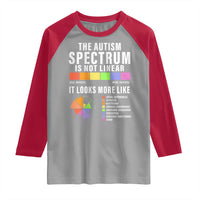 Autism Acceptance Raglan Shirt The Autism Spectrum Is Not Linear