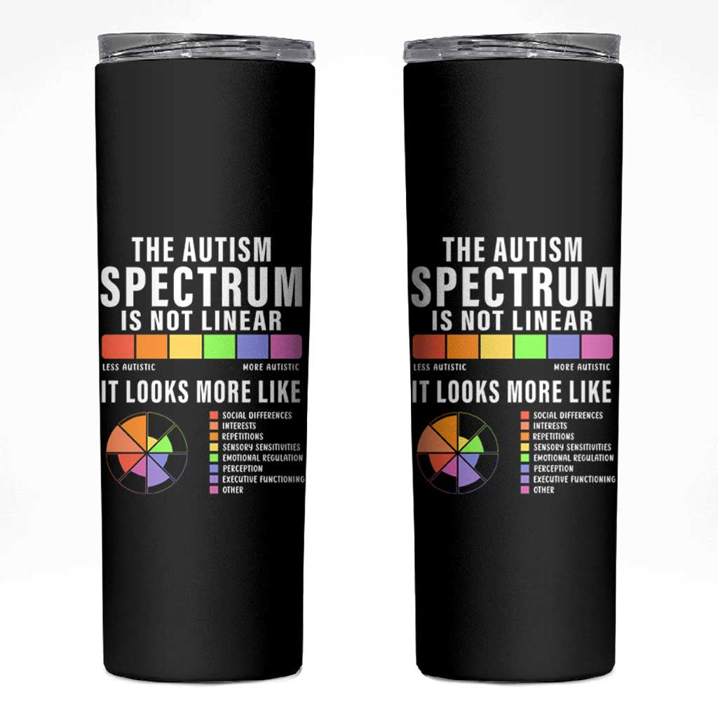 Autism Acceptance Skinny Tumbler The Autism Spectrum Is Not Linear
