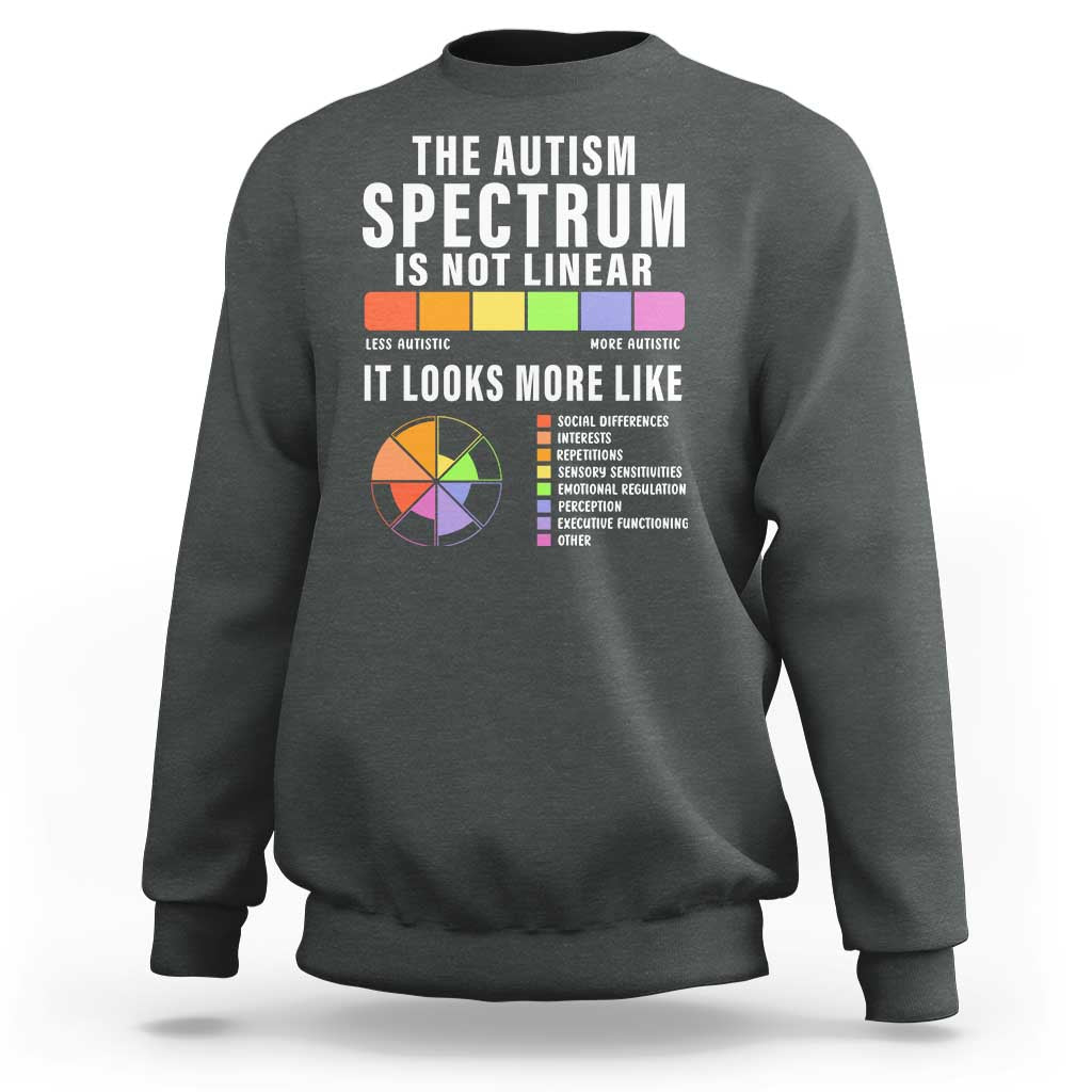 Autism Acceptance Sweatshirt The Autism Spectrum Is Not Linear