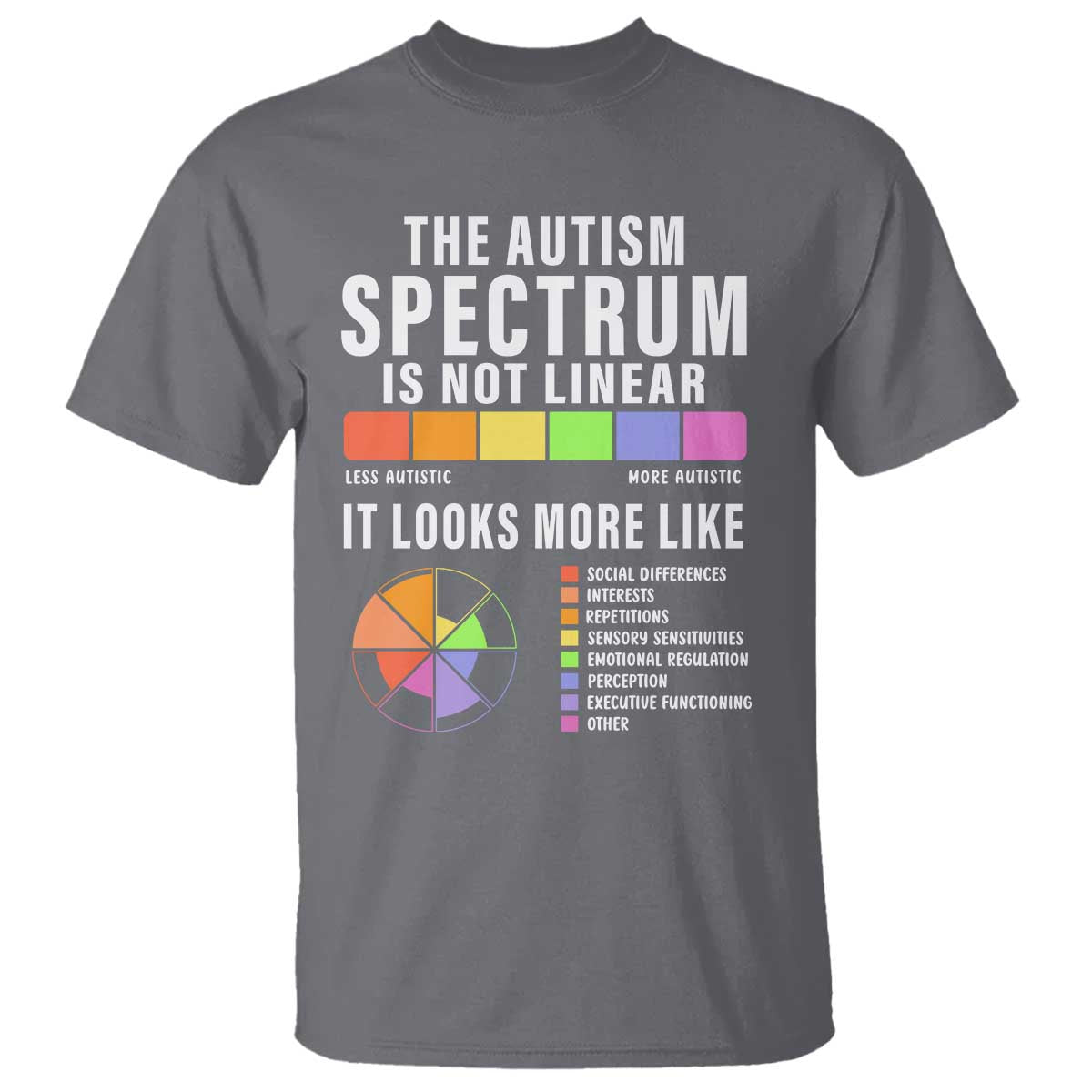 Autism Acceptance T Shirt The Autism Spectrum Is Not Linear