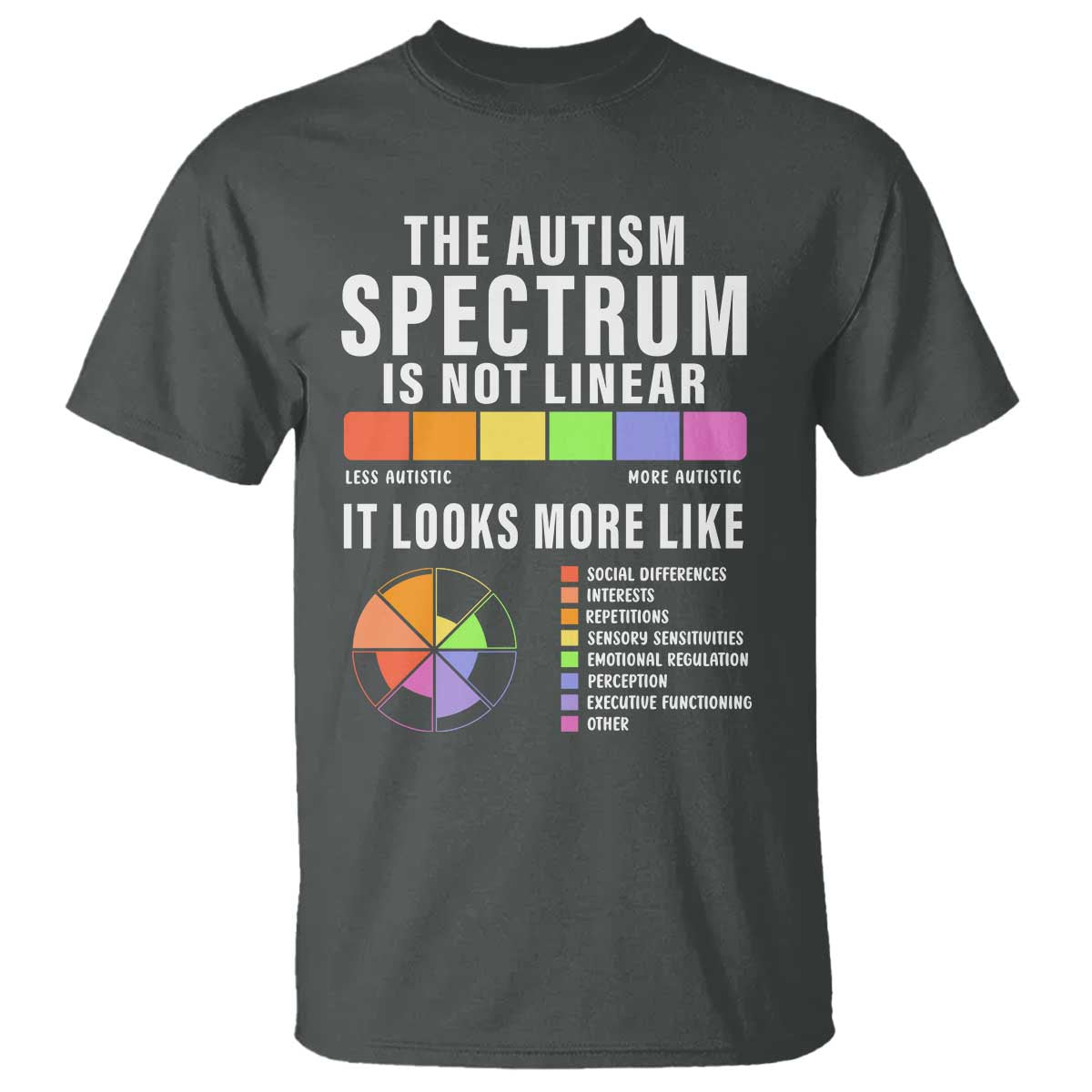 Autism Acceptance T Shirt The Autism Spectrum Is Not Linear
