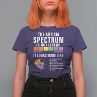 Autism Acceptance T Shirt For Women The Autism Spectrum Is Not Linear