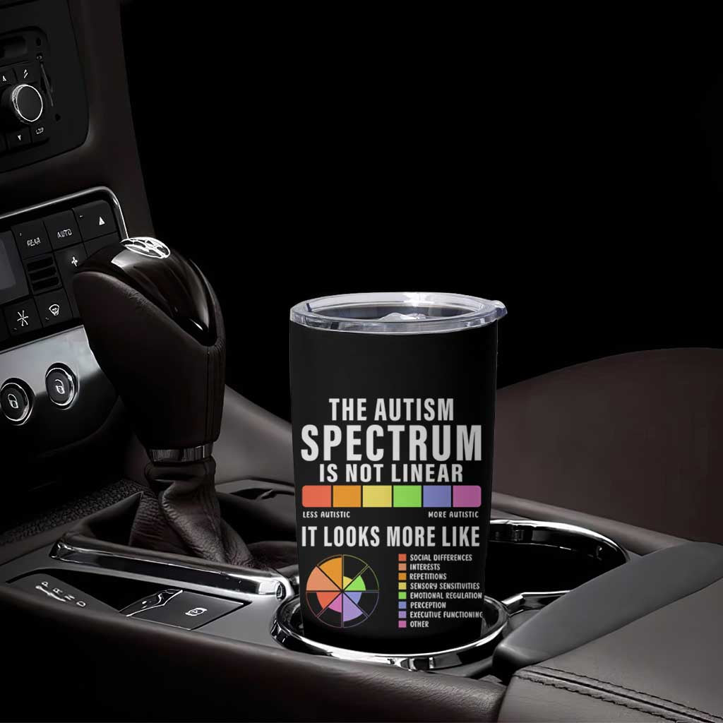 Autism Acceptance Tumbler Cup The Autism Spectrum Is Not Linear