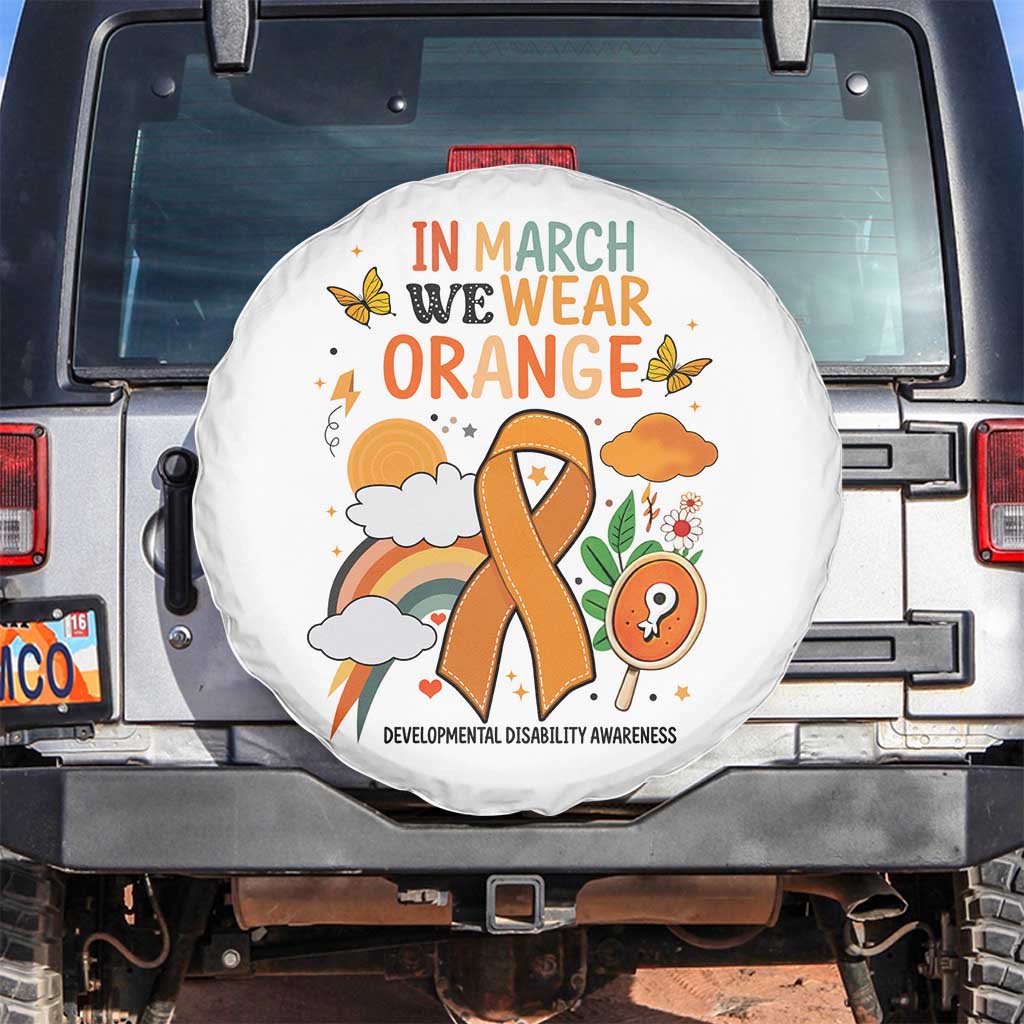 Developmental Disability Awareness Spare Tire Cover In March We Wear Orange