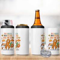 Developmental Disability Awareness 4 in 1 Can Cooler Tumbler In March We Wear Orange