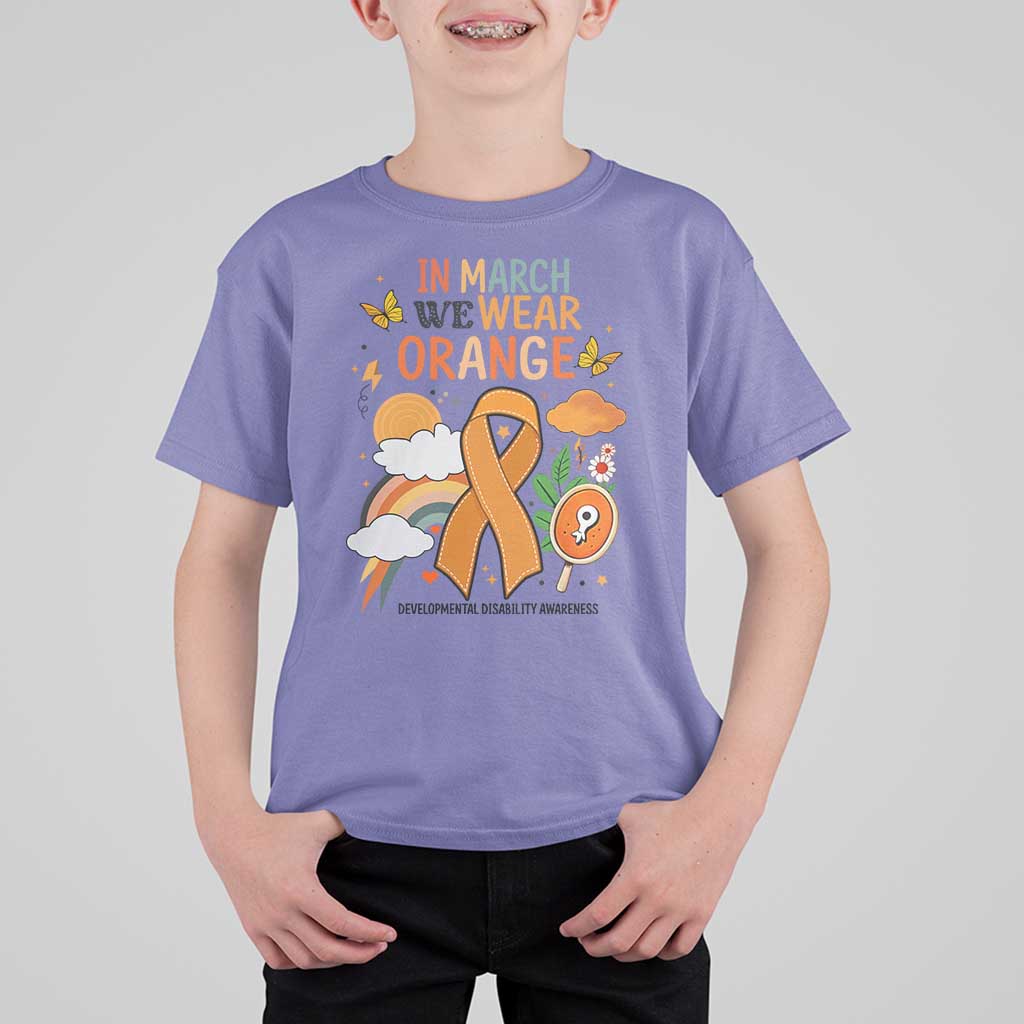 Developmental Disability Awareness T Shirt For Kid In March We Wear Orange