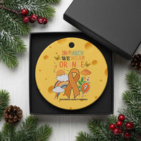Developmental Disability Awareness Ceramic Ornament In March We Wear Orange - Wonder Print Shop