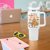 Developmental Disability Awareness Tumbler With Handle In March We Wear Orange