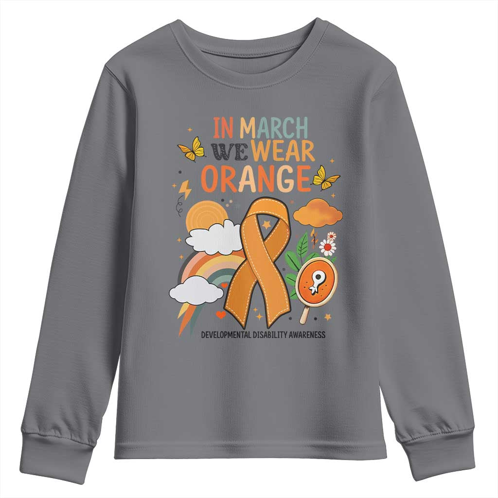 Developmental Disability Awareness Youth Sweatshirt In March We Wear Orange