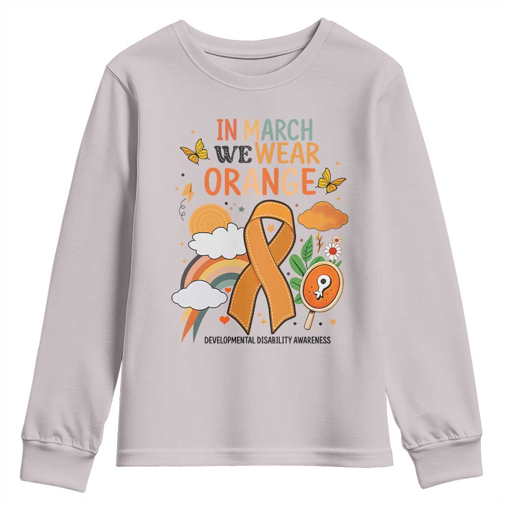 Developmental Disability Awareness Youth Sweatshirt In March We Wear Orange