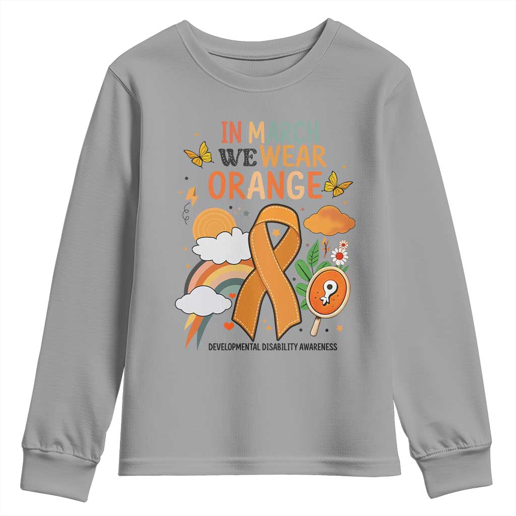 Developmental Disability Awareness Youth Sweatshirt In March We Wear Orange