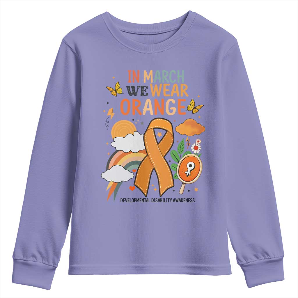 Developmental Disability Awareness Youth Sweatshirt In March We Wear Orange