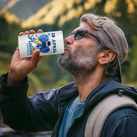 Autism Awareness 4 in 1 Can Cooler Tumbler In April We Wear Blue Puzzle Ribbon Coquette Bow