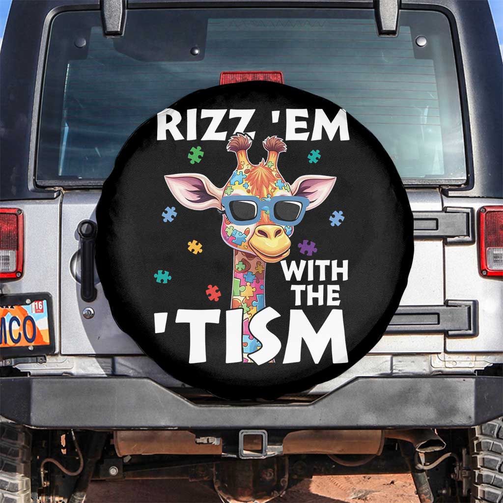 Funny Autism Giraffe Spare Tire Cover Rizz Em With The Tism