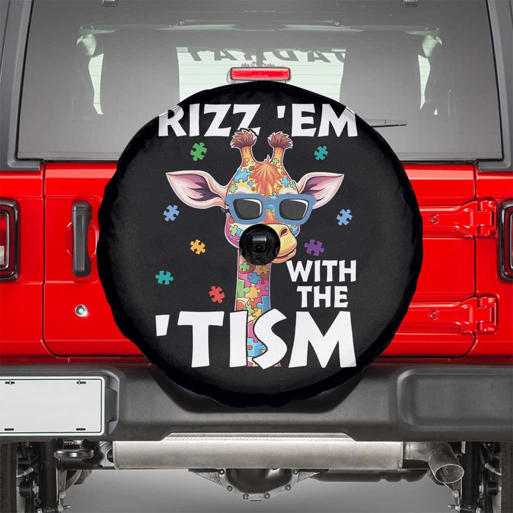 Funny Autism Giraffe Spare Tire Cover Rizz Em With The Tism