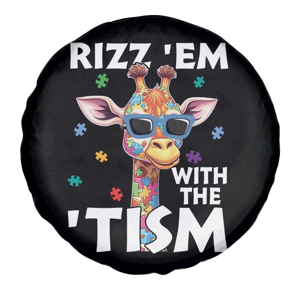 Funny Autism Giraffe Spare Tire Cover Rizz Em With The Tism