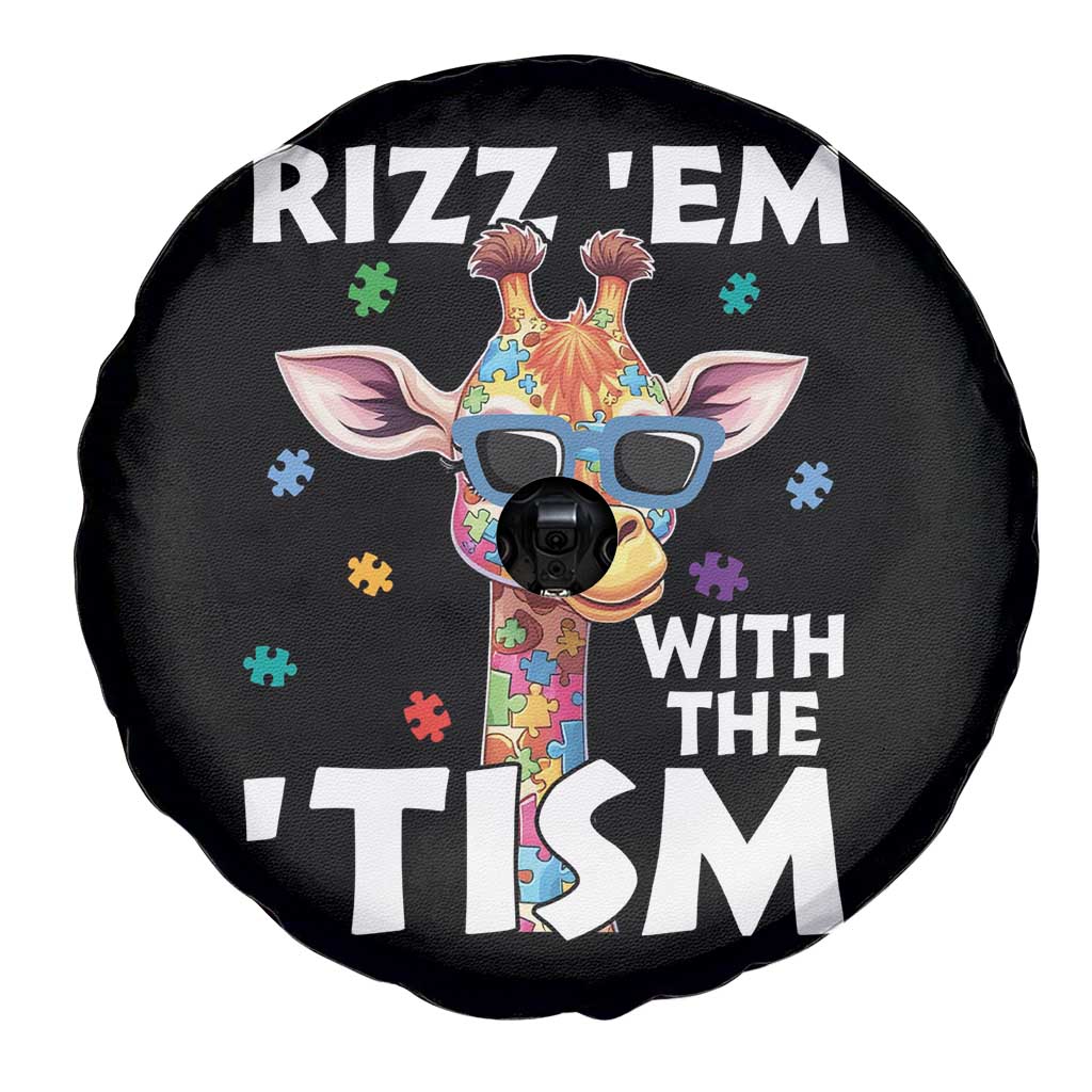 Funny Autism Giraffe Spare Tire Cover Rizz Em With The Tism