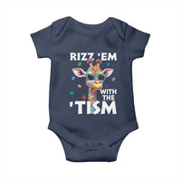 Funny Autism Giraffe Baby Onesie Rizz Em With The Tism