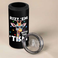Funny Autism Giraffe 4 in 1 Can Cooler Tumbler Rizz Em With The Tism