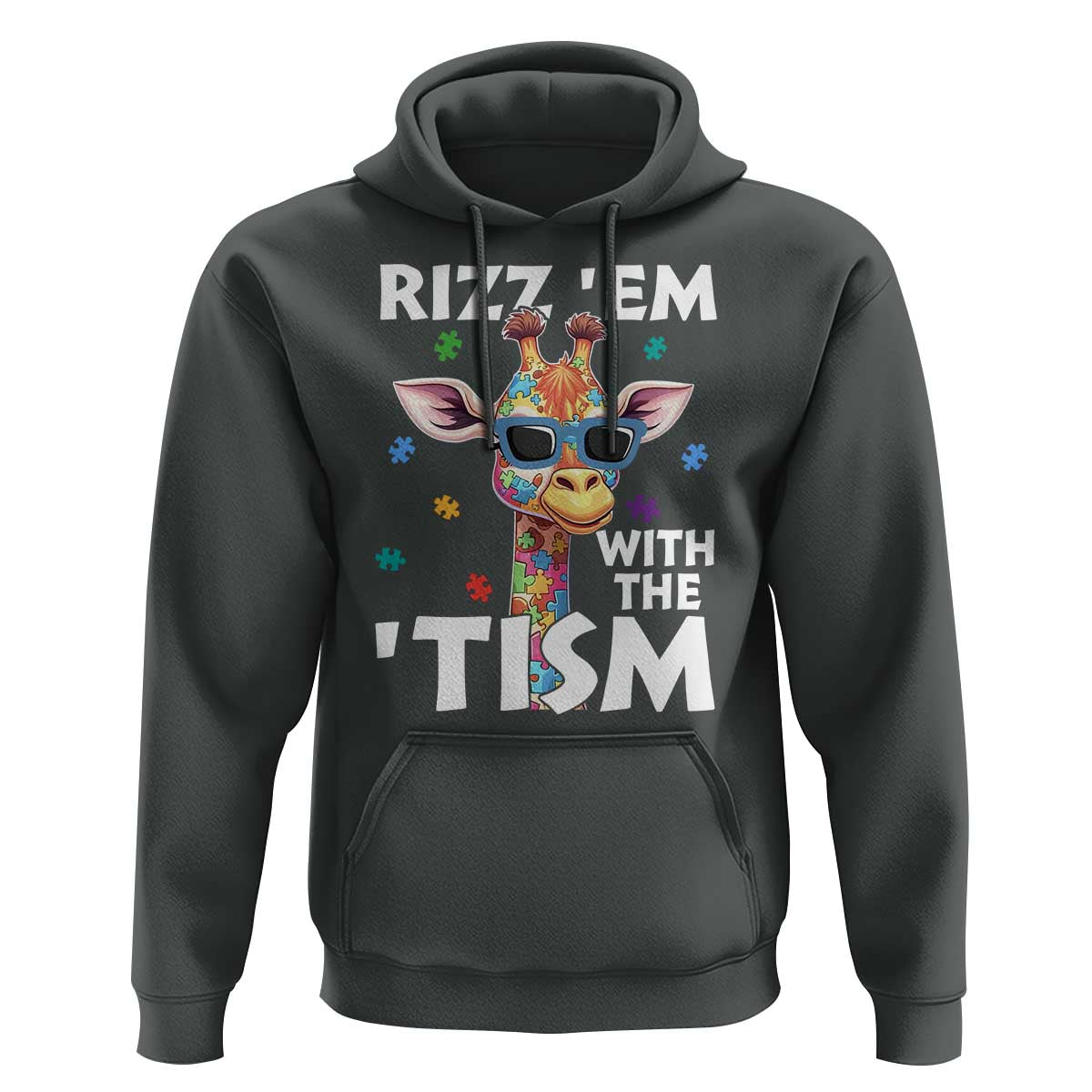 Funny Autism Giraffe Hoodie Rizz Em With The Tism