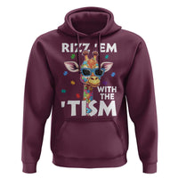 Funny Autism Giraffe Hoodie Rizz Em With The Tism