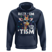 Funny Autism Giraffe Hoodie Rizz Em With The Tism